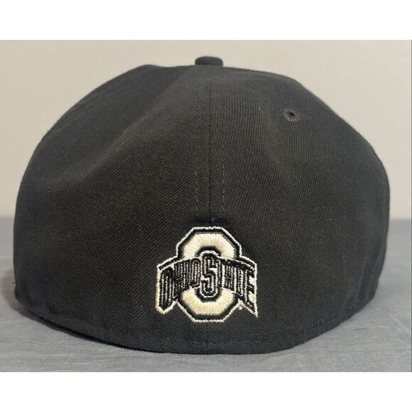 Ohio State Buckeyes New Era Hat 59Fifty Size 8 Gray 5950 OSU O Logo Fitted Cap - Picture 5 of 7